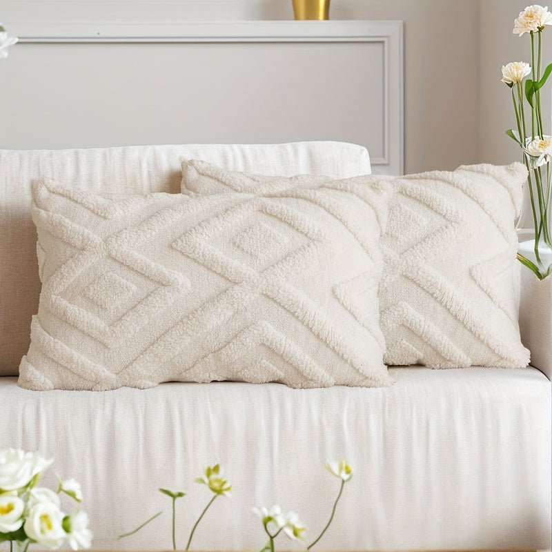 Averelle Sierkussenhoezen – Boho Jacquard met Geometrisch Patroon