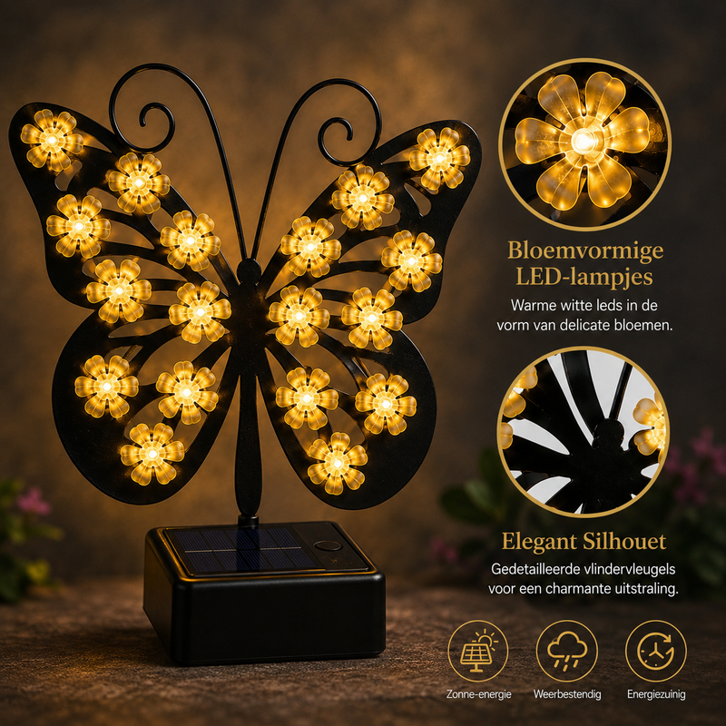 ButterflyBloom™ Solar Wandlamp