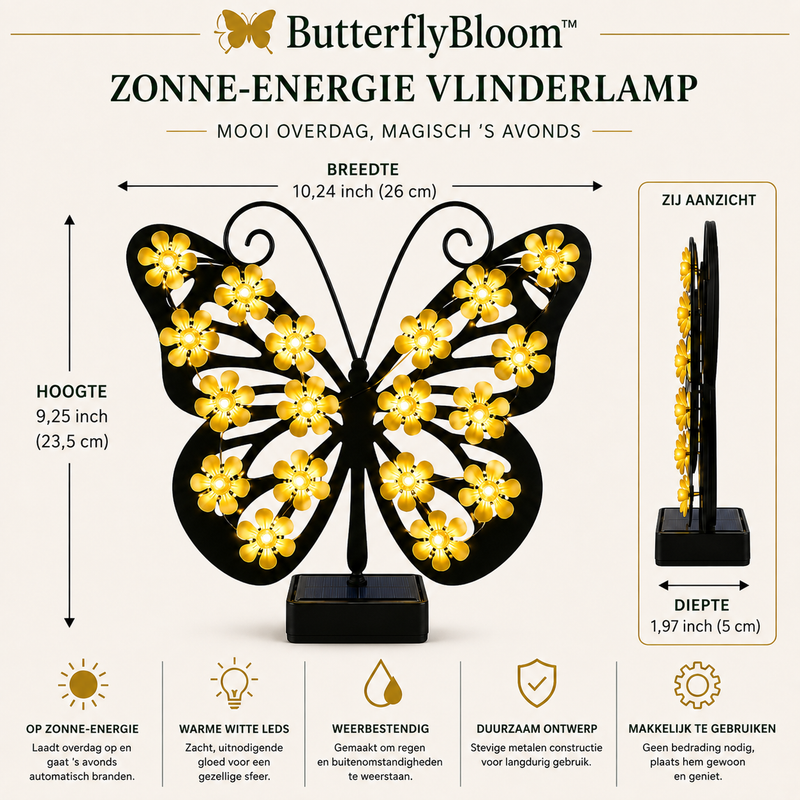 ButterflyBloom™ Solar Wandlamp