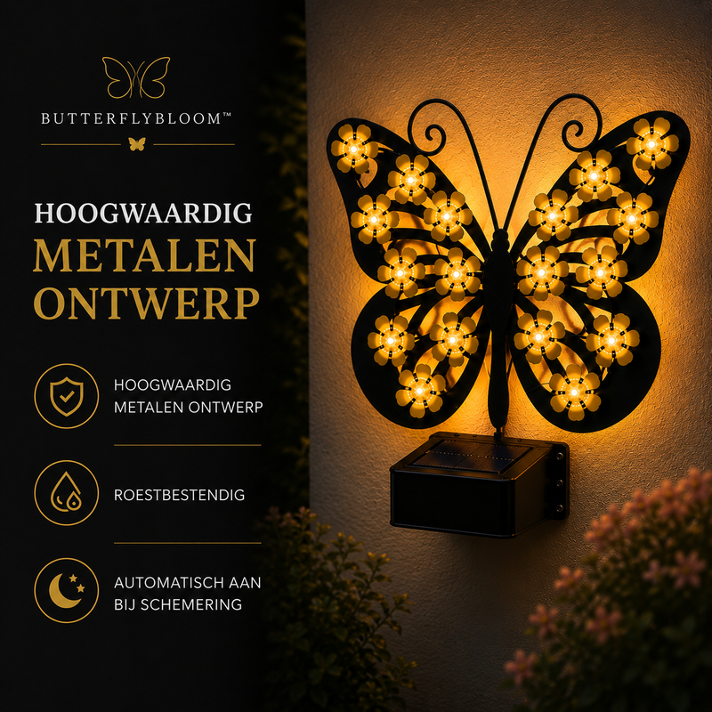 ButterflyBloom™ Solar Wandlamp