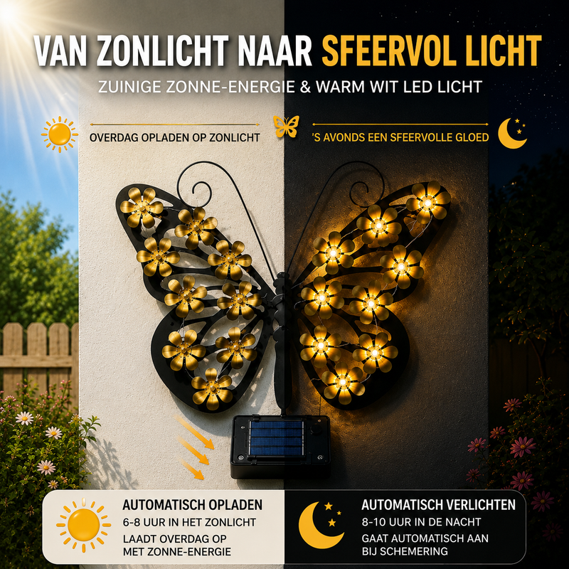 ButterflyBloom™ Solar Wandlamp