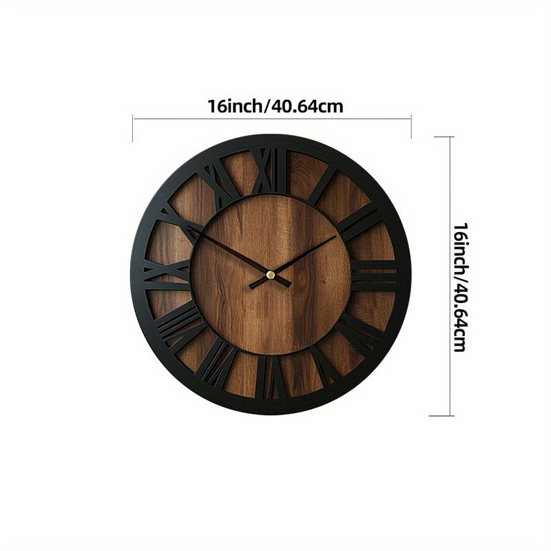 Norvella Houten Wandklok – Ronde Vorm met Tijdloos Design