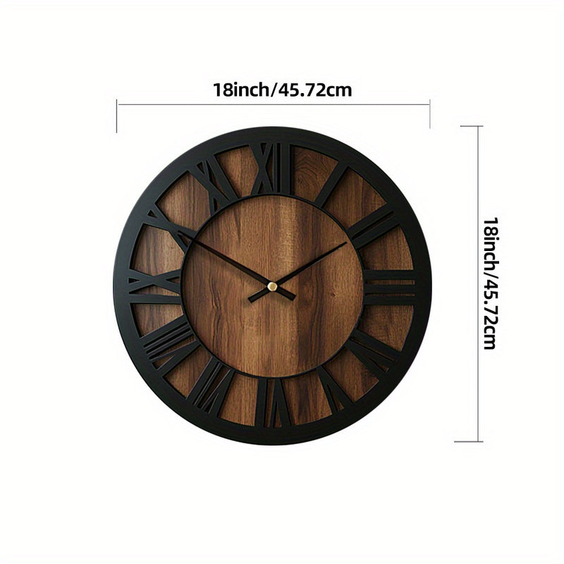 Norvella Houten Wandklok – Ronde Vorm met Tijdloos Design