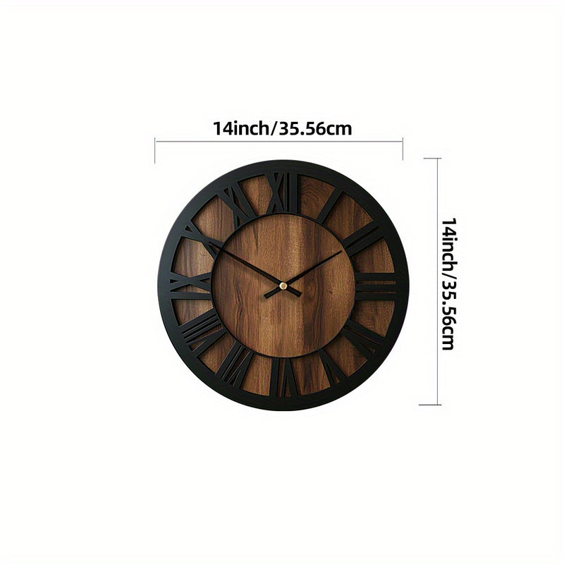 Norvella Houten Wandklok – Ronde Vorm met Tijdloos Design