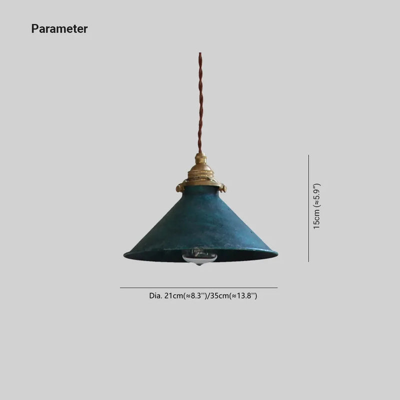 Marvessa Hanglamp – Vintage Metaaldesign met Kegelvormige Kap