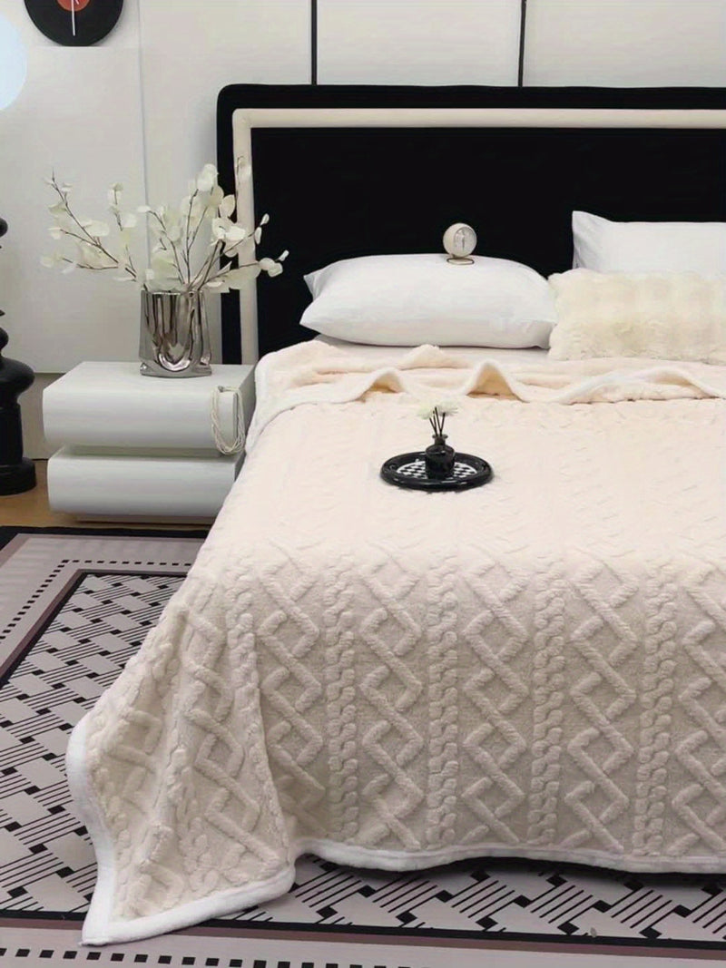 Norelle Plaid – Verdikt Gebreid Design met Geometrisch Patroon