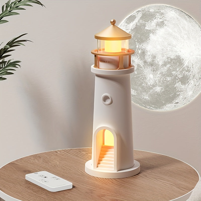 Decoratieve Vuurtoren Tafellamp met Instelbaar Licht voor Interieur