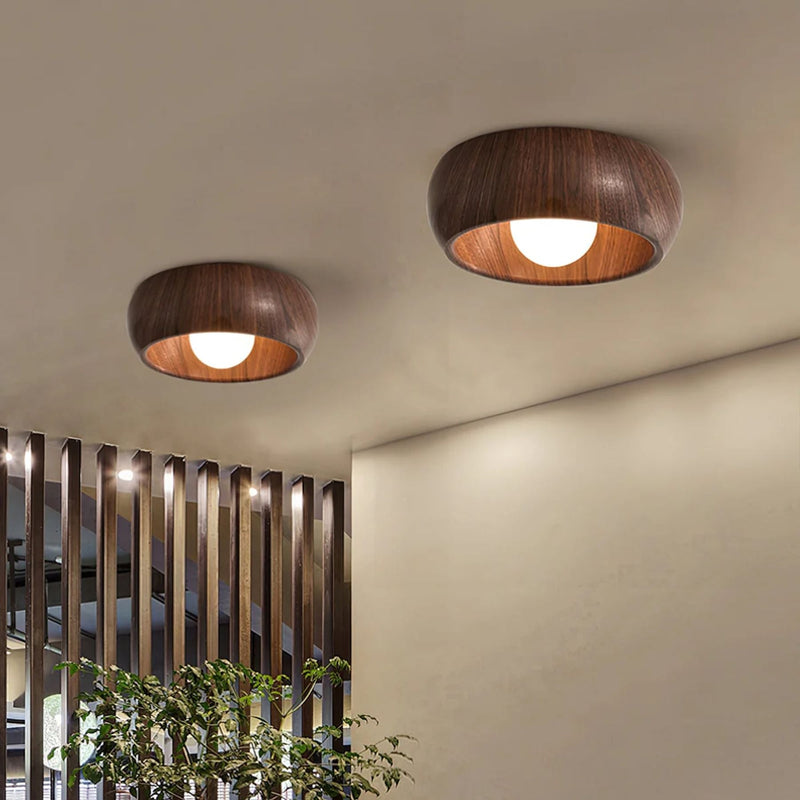 Elvienne Plafondlamp – Minimalistisch Houtdesign met LED Verlichting