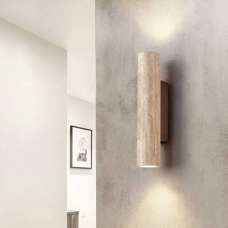 Orvessa Wandlamp – Travertijn Wabi Sabi Design