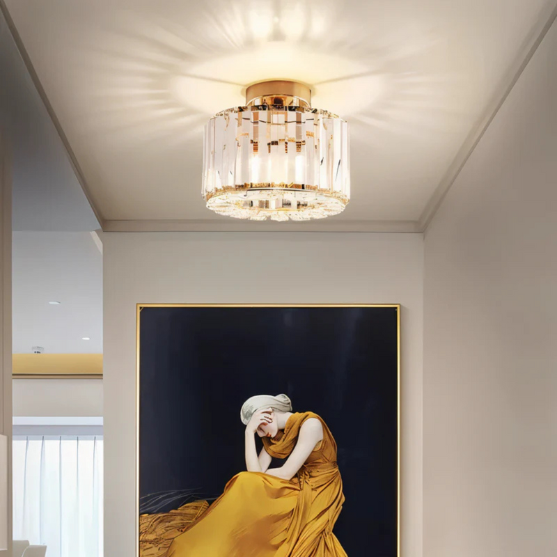 Kristallen Plafondlamp Met Moderne Afwerking Voor Woonkamer En Slaapkamer