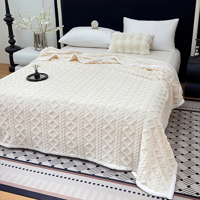 Norelle Plaid – Verdikt Gebreid Design met Geometrisch Patroon