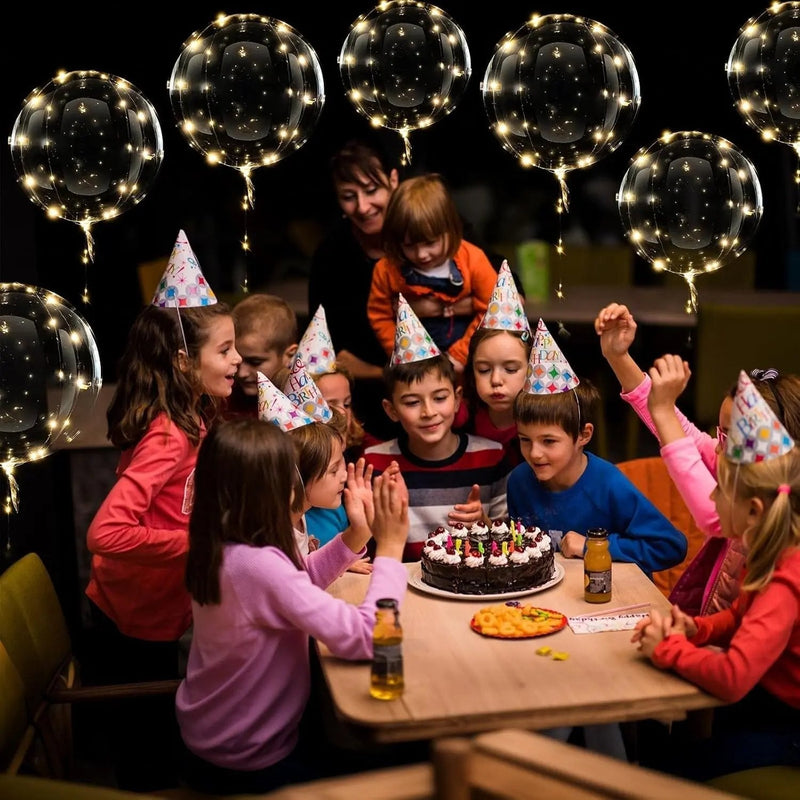Lunavaro LED Ballonnen – Transparant Design met Warmwit Lichtdraad