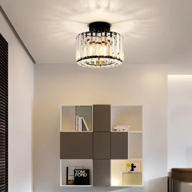 Kristallen Plafondlamp Met Moderne Afwerking Voor Woonkamer En Slaapkamer