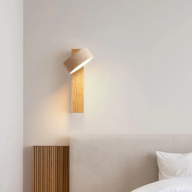 Fortiz Wandlamp – Travertijn Design met Warme LED Verlichting
