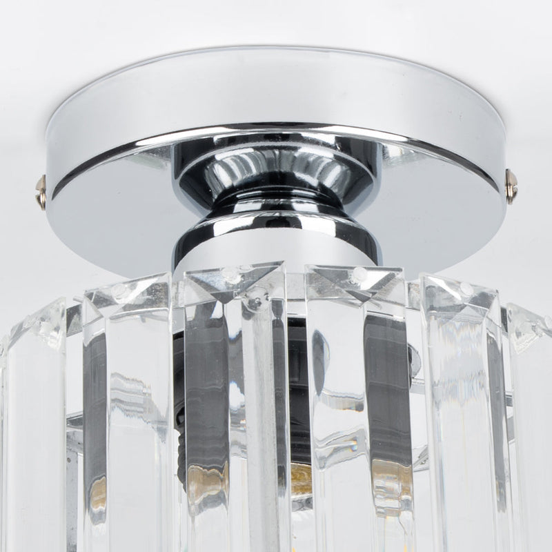 Aurelia Plafondlamp – Vierkant Messing Design met Kristalglas