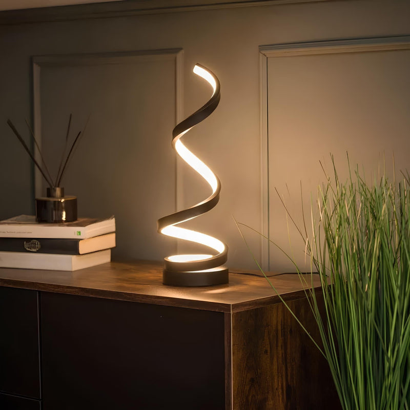 Solviera Tafellamp – Spiraalvormig Ontwerp met Warm Licht
