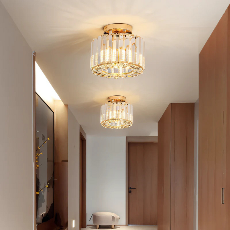 Kristallen Plafondlamp Met Moderne Afwerking Voor Woonkamer En Slaapkamer
