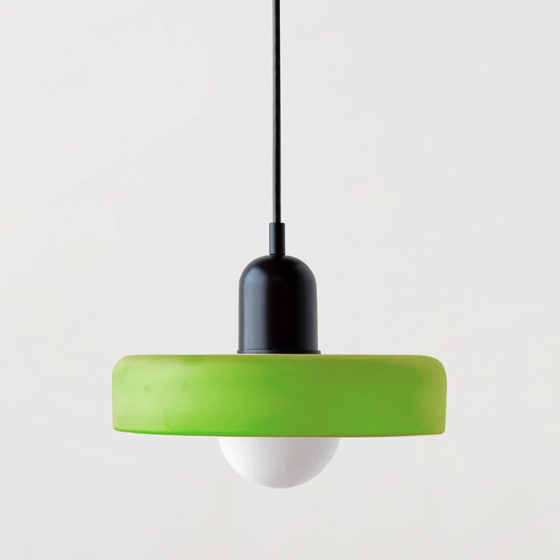 ColorLoop Pendant – Kunstzinnige Bauhaus Hanglamp met Warm Licht