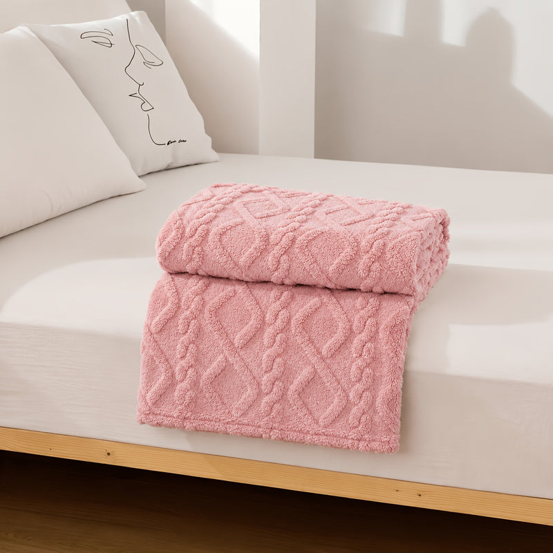 Sorvane Plaid – Gebreid Reliëfdesign voor Warmte
