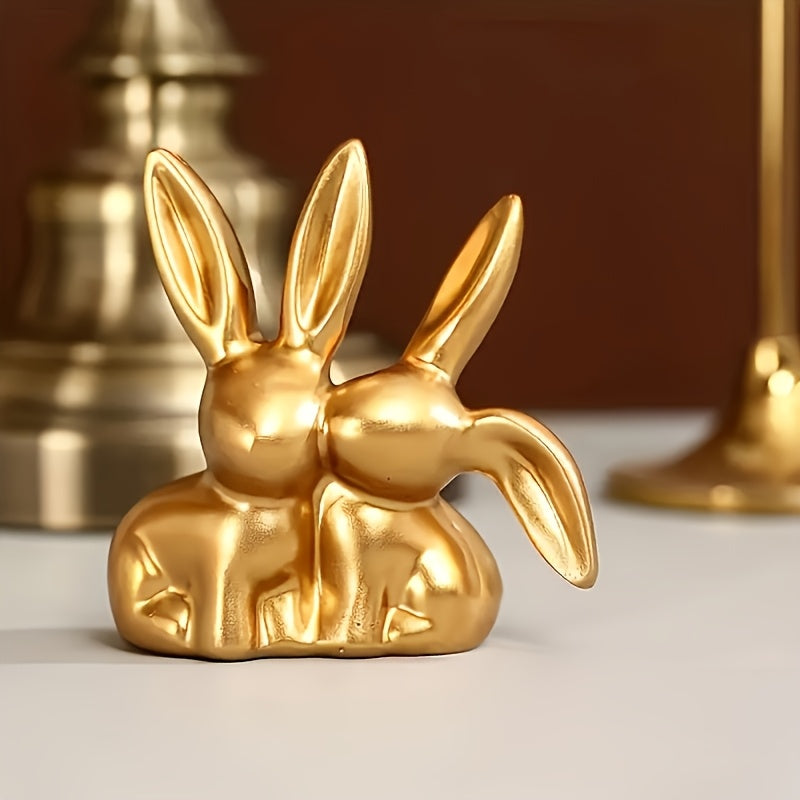 Averelle Konijnenbeeldje – Goudkleurige Sculptuur
