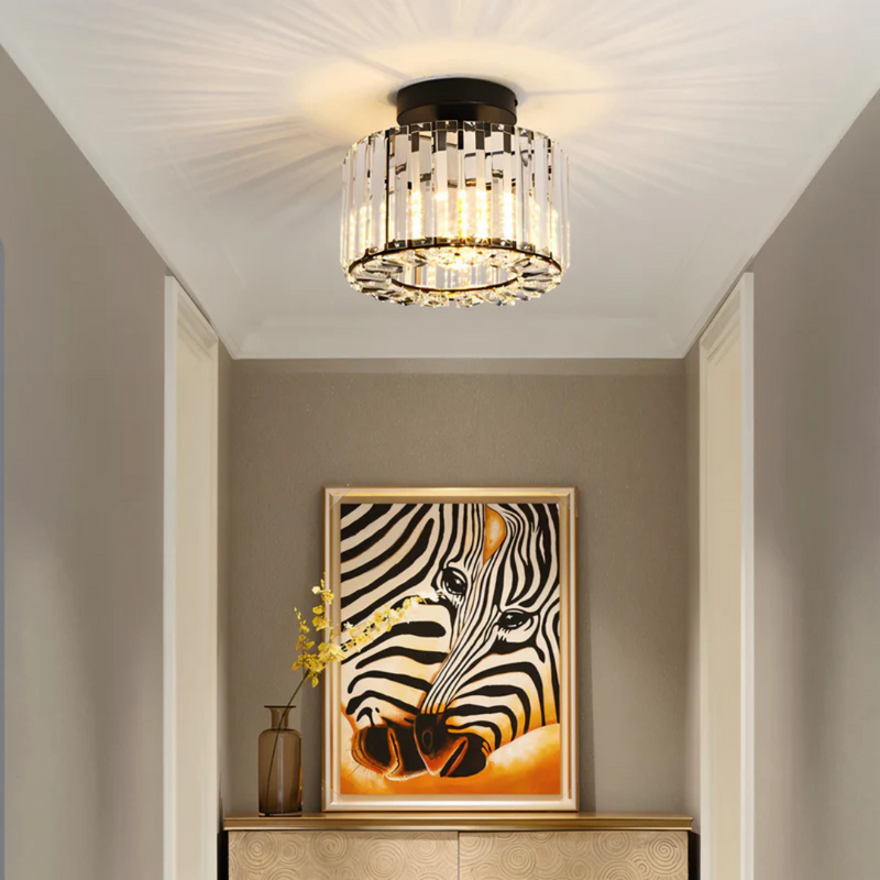 Kristallen Plafondlamp Met Moderne Afwerking Voor Woonkamer En Slaapkamer