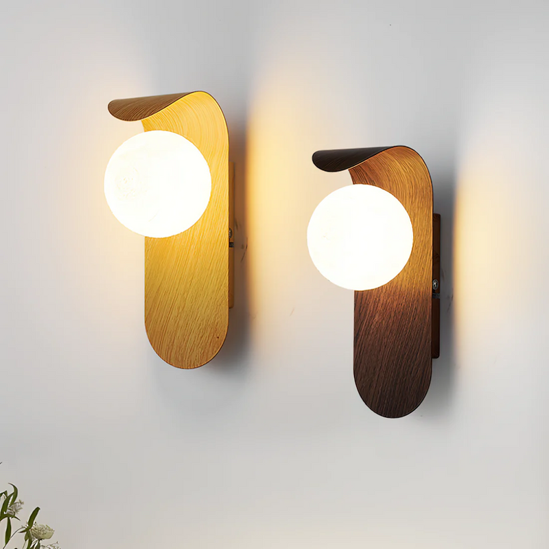 Averon Wandlamp – Scandinavisch Houtdesign met Warme LED