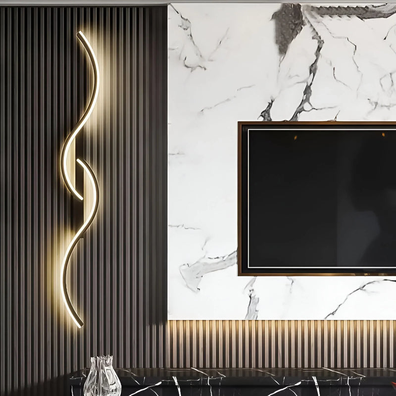 Moderne Gebogen LED Wandlamp voor Binnen met Sfeervolle Verlichting