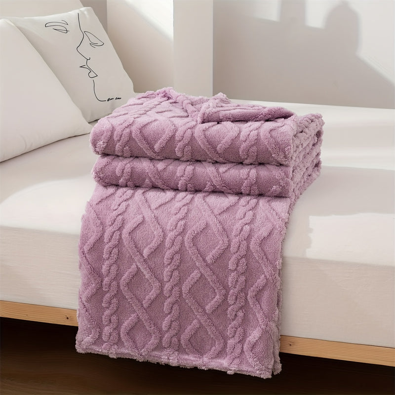 Sorvane Plaid – Gebreid Reliëfdesign voor Warmte