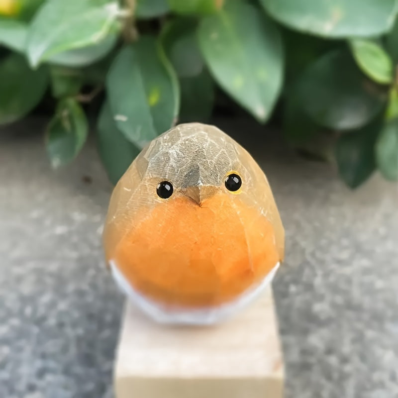 Brinovar Vogelbeeldje – Houten Roodborst met Geometrisch Design