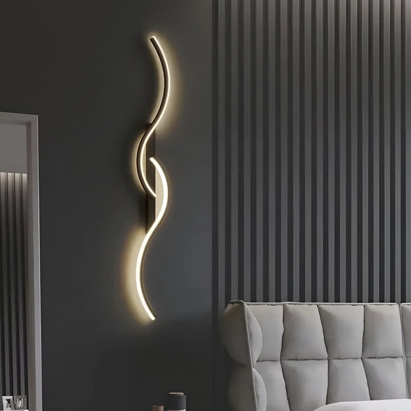 Moderne Gebogen LED Wandlamp voor Binnen met Sfeervolle Verlichting