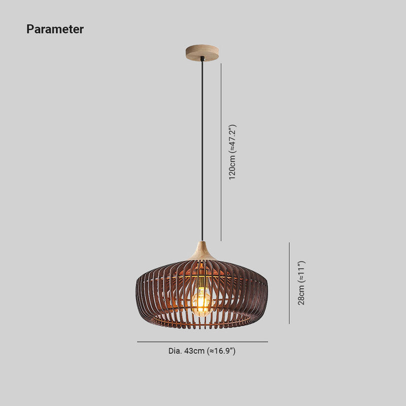 Aurevyn Hanglamp – Japans Nordic Houtdesign met Koepelvorm