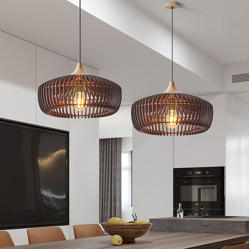 Aurevyn Hanglamp – Japans Nordic Houtdesign met Koepelvorm