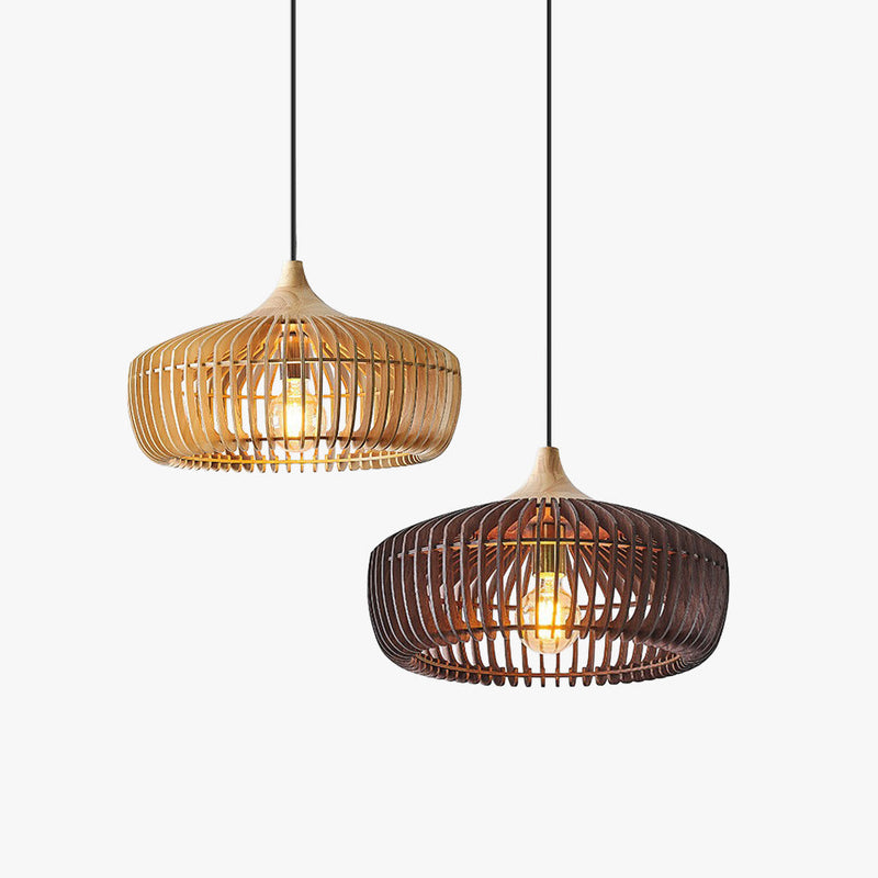 Aurevyn Hanglamp – Japans Nordic Houtdesign met Koepelvorm