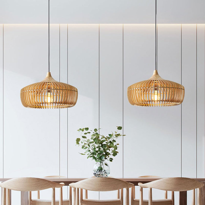 Aurevyn Hanglamp – Japans Nordic Houtdesign met Koepelvorm