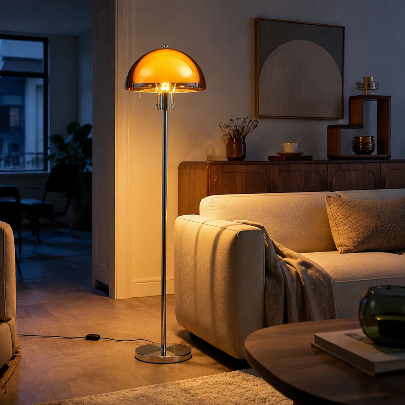 OCS - Coby Design Paddenstoel Vloerlamp - Retro Design met Trekkoord