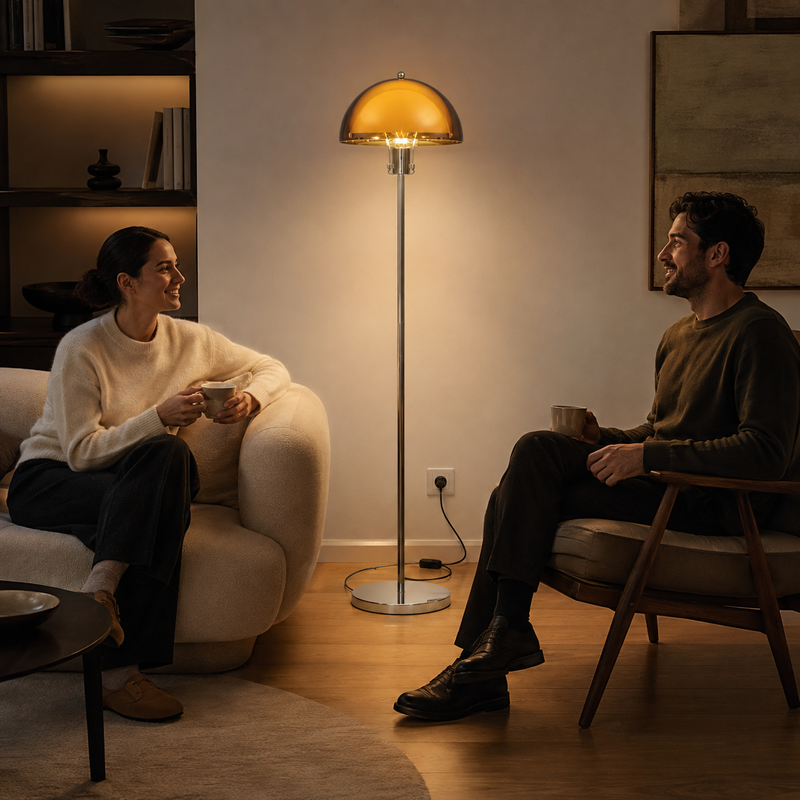 OCS - Coby Design Paddenstoel Vloerlamp - Retro Design met Trekkoord