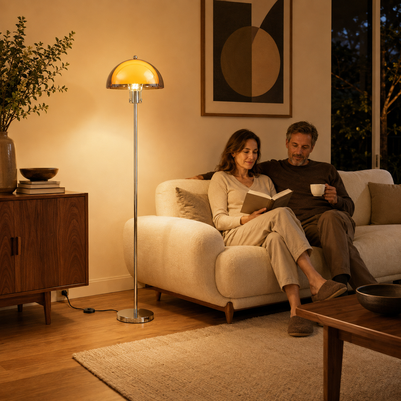OCS - Coby Design Paddenstoel Vloerlamp - Retro Design met Trekkoord