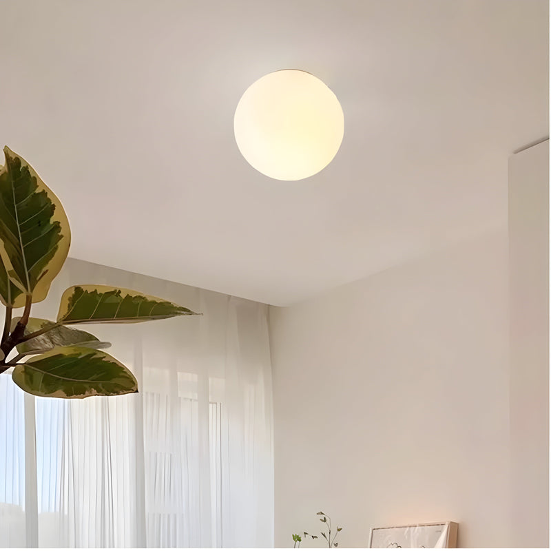 Lunaris Wandlamp – Rond Matglas met Scandinavisch Japandi Design