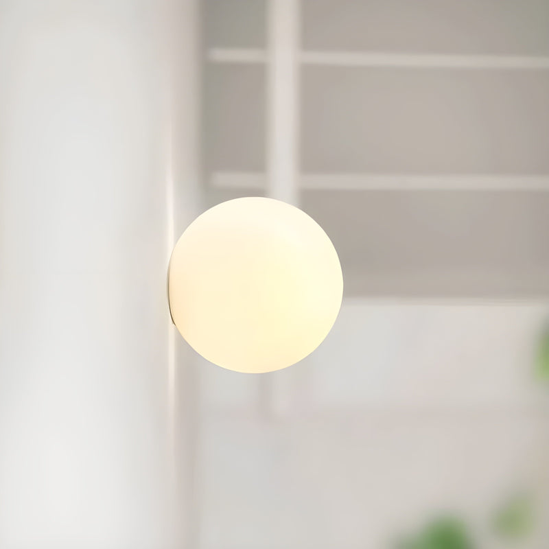 Lunaris Wandlamp – Rond Matglas met Scandinavisch Japandi Design