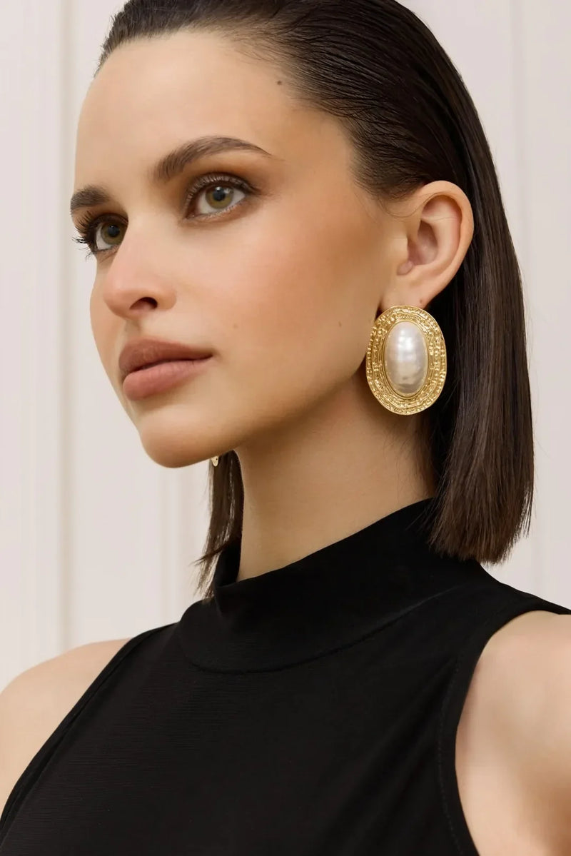 Isabelle | Opvallende vintage pareloorbellen voor dames