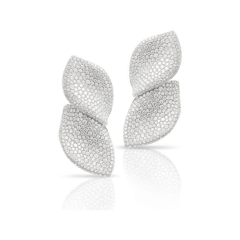 Ruby | Diamanten oorbellen in bladvorm voor dames