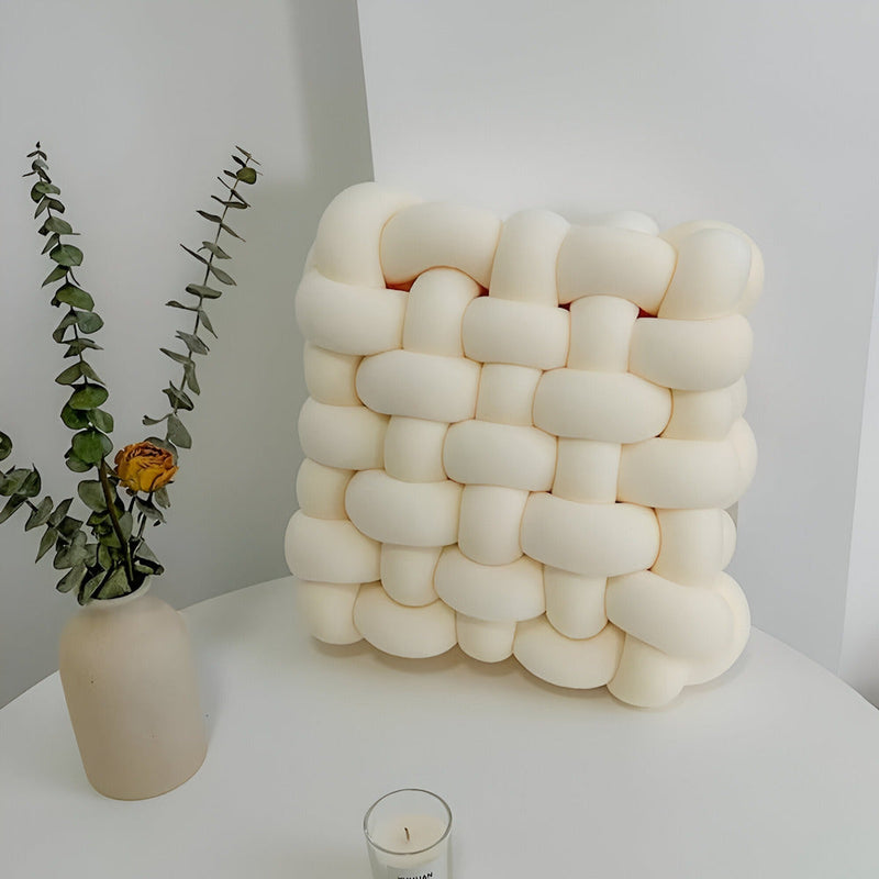 Zaviro Sierkussen – Rond Knoopdesign met Zachte Pluche