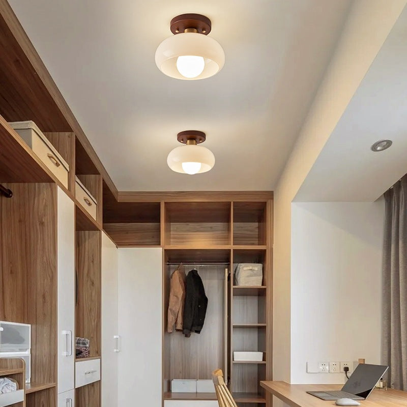 Avelune Plafondlamp – Bauhaus Design met Houten Accent