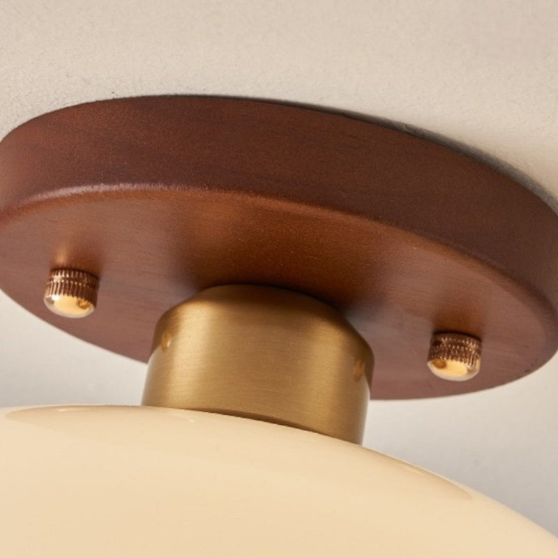 Avelune Plafondlamp – Bauhaus Design met Houten Accent