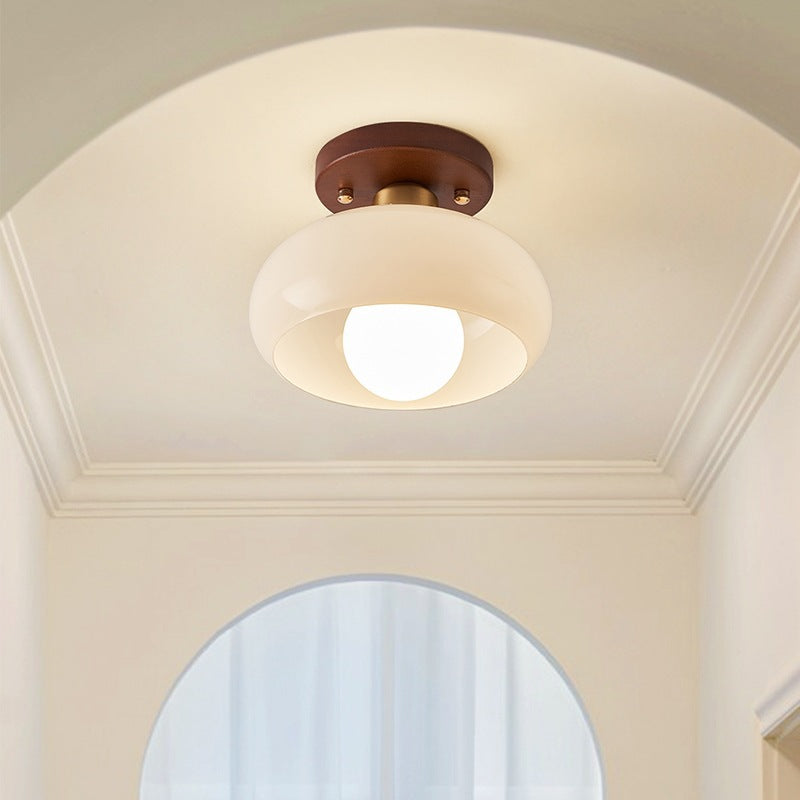 Avelune Plafondlamp – Bauhaus Design met Houten Accent