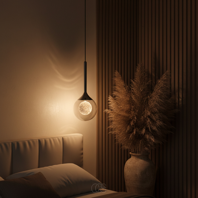 OCS -  bolvormige kristallen LED hanglamp -  drie kleurtemperaturen