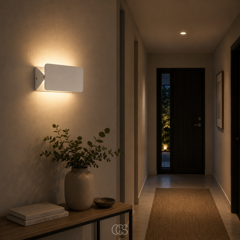 OCS - chia Moderne LED Wandlamp Wit - Draaibare Lichtklep 270° - Minimalistisch Design