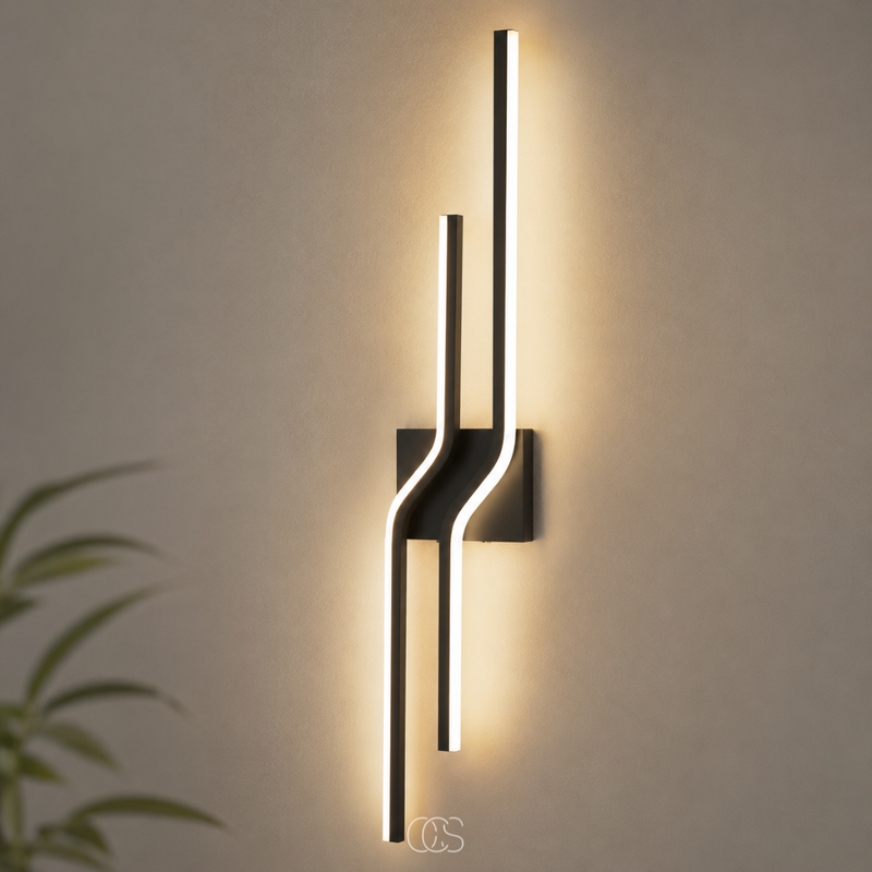 OCS - chiari Minimalistische LED Wandlamp Zwart - Lineair Design voor Modern Interieur
