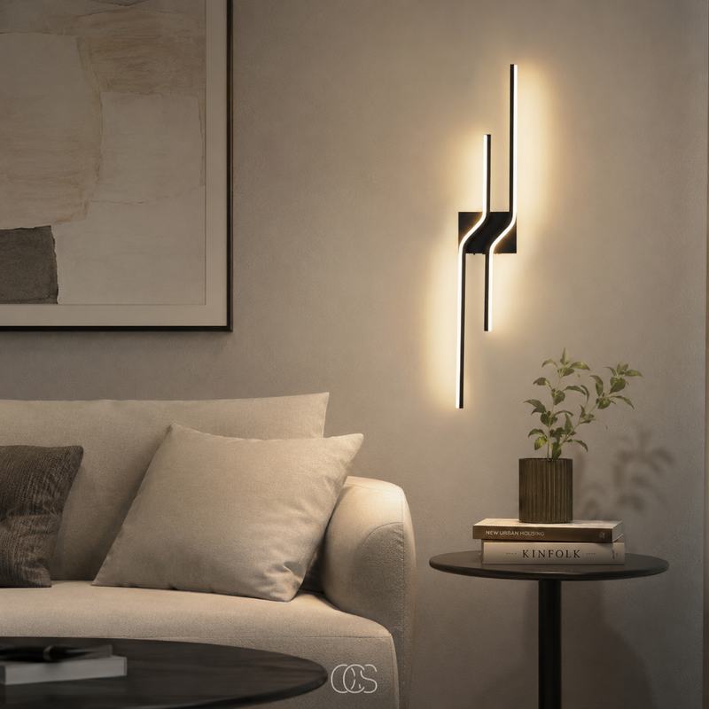OCS - chiari Minimalistische LED Wandlamp Zwart - Lineair Design voor Modern Interieur