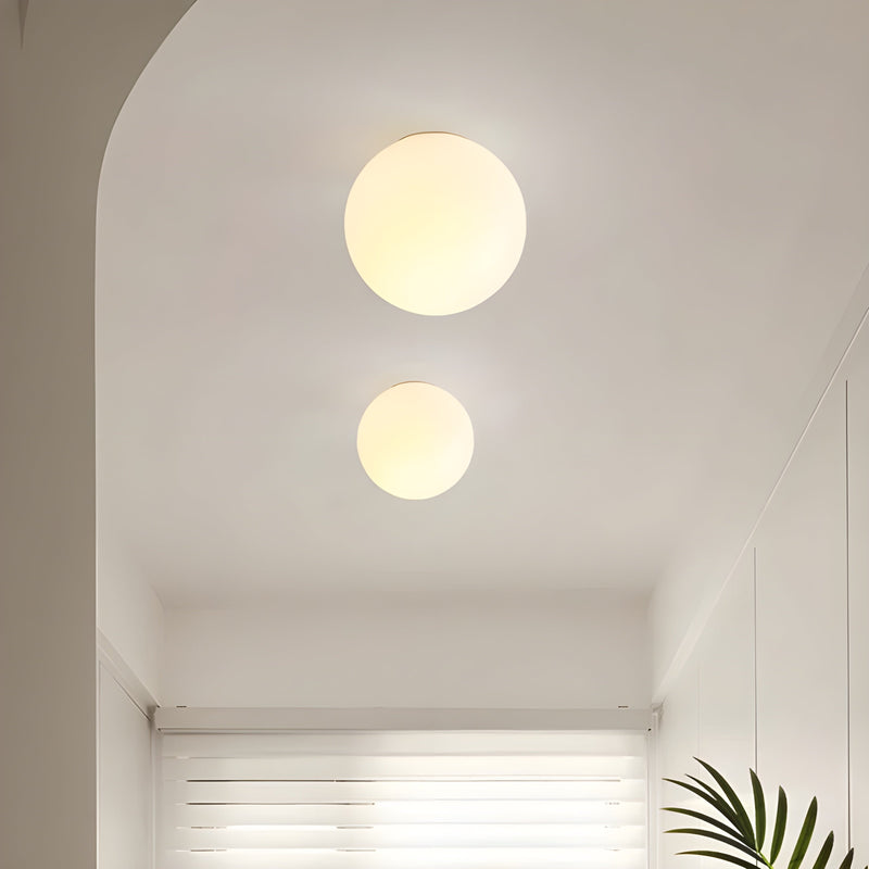 Lunaris Wandlamp – Rond Matglas met Scandinavisch Japandi Design